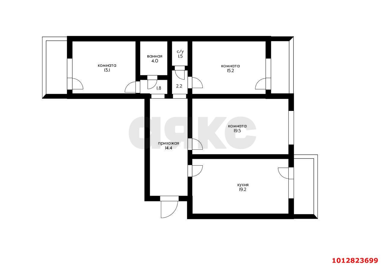 Фото №8: 3-комнатная квартира 103 м² - Краснодар, Репино, пр-д Репина, 40