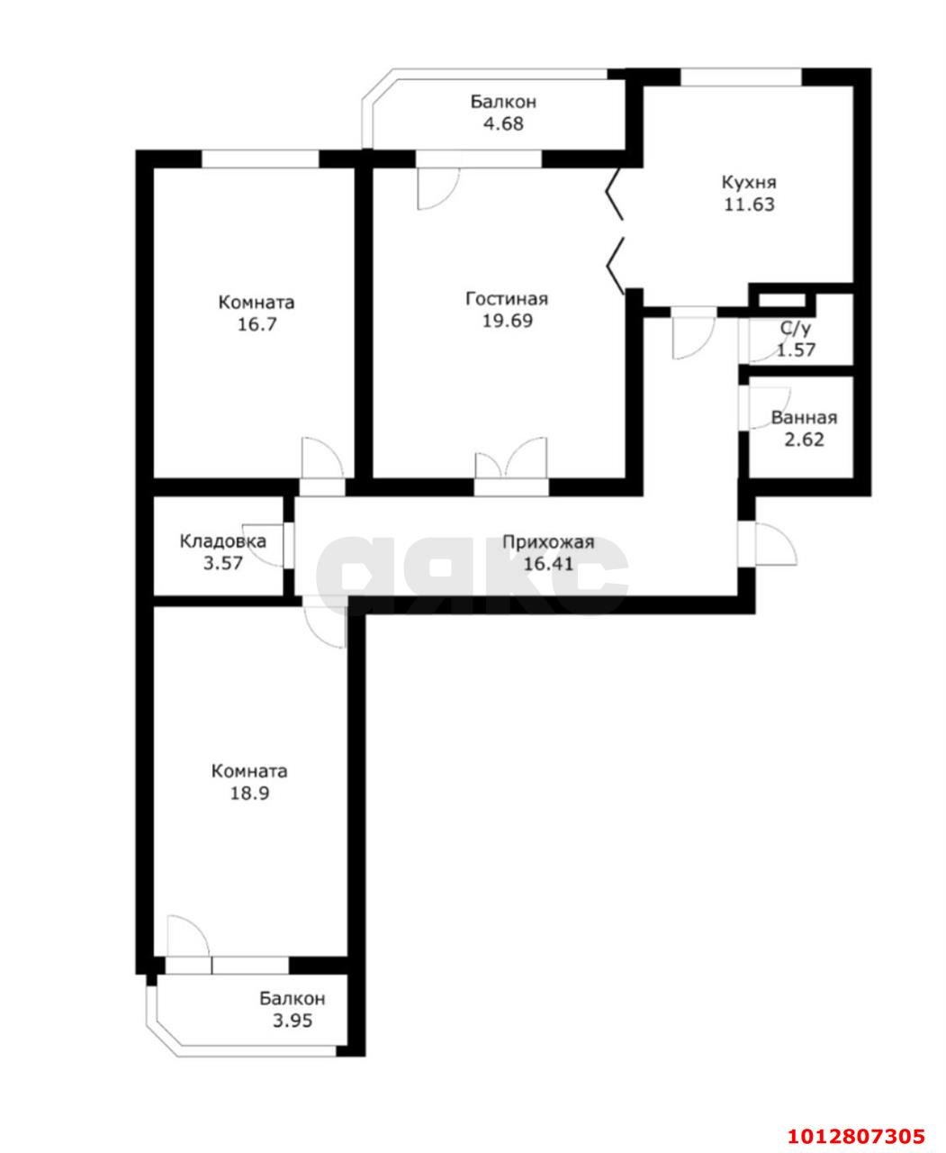 Фото №16: 3-комнатная квартира 90 м² - Краснодар, имени Маршала Жукова, ул. Александра Покрышкина, 2/1