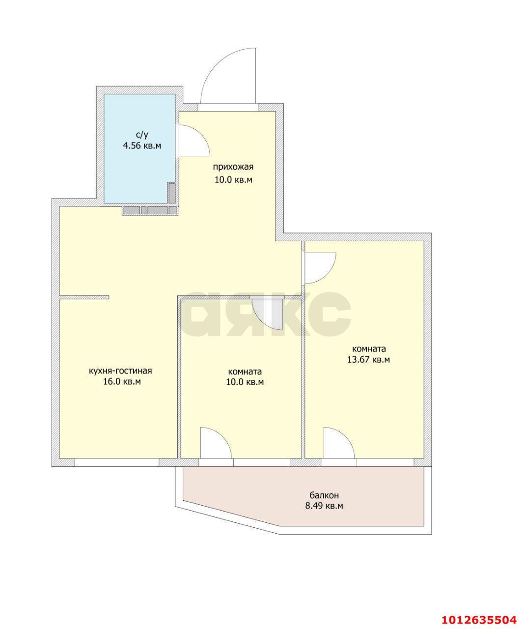 Фото №11: 2-комнатная квартира 62 м² - Краснодар, имени Демьяна Бедного, ул. Степная, 1/1