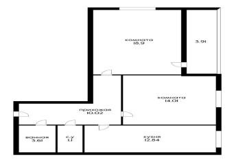 Фото №2: 2-комнатная квартира 60 м² - Краснодар, мкр. жилой комплекс Жемчужина, ул. имени Ф.И. Шаляпина, 30/1