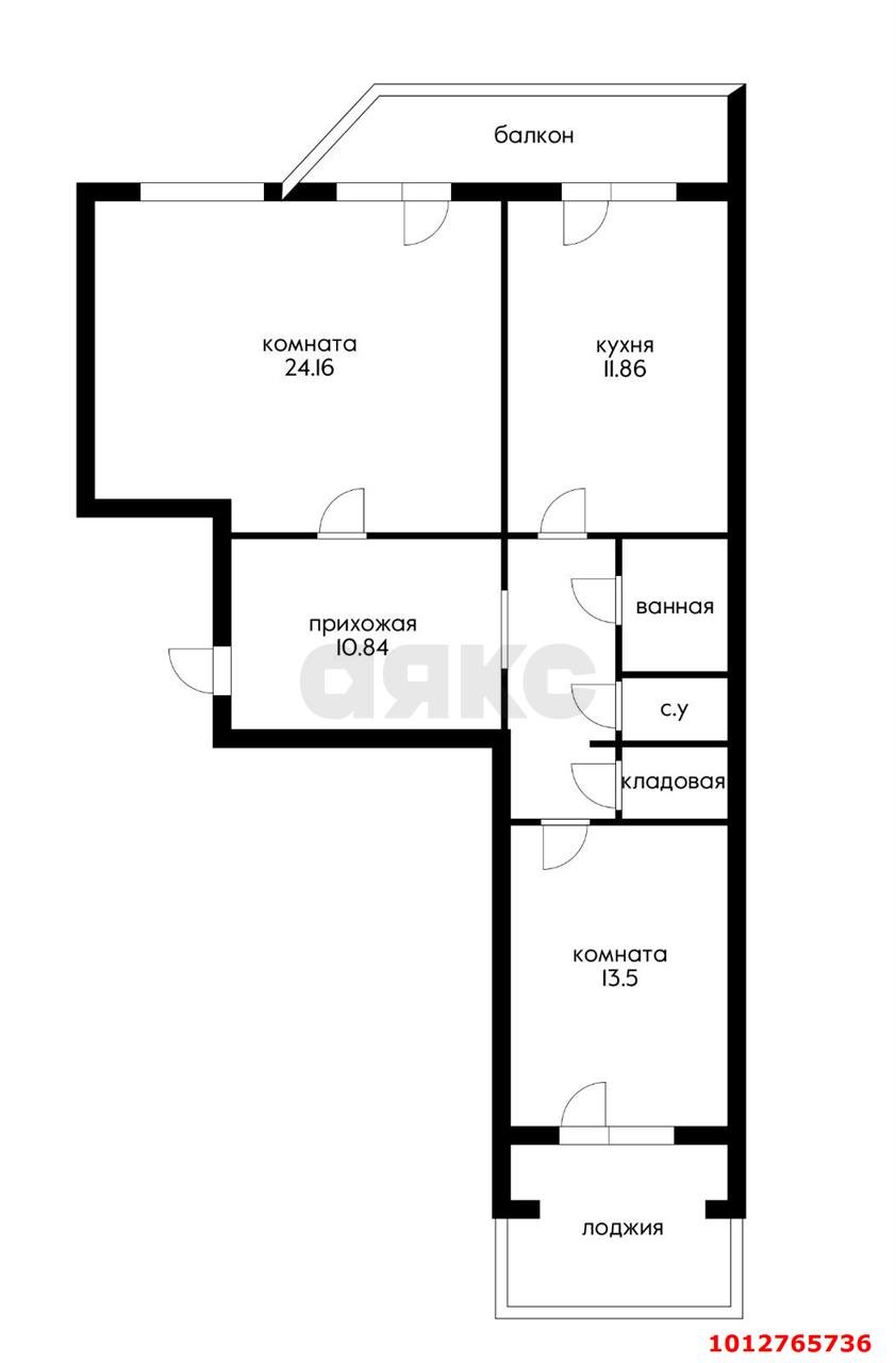 Фото №1: 2-комнатная квартира 82 м² - Краснодар, Школьный, ул. Школьная, 19