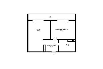 Фото №2: 1-комнатная квартира 35 м² - Краснодар, мкр. Прикубанский внутригородской округ, ул. Ивана Беличенко, 85