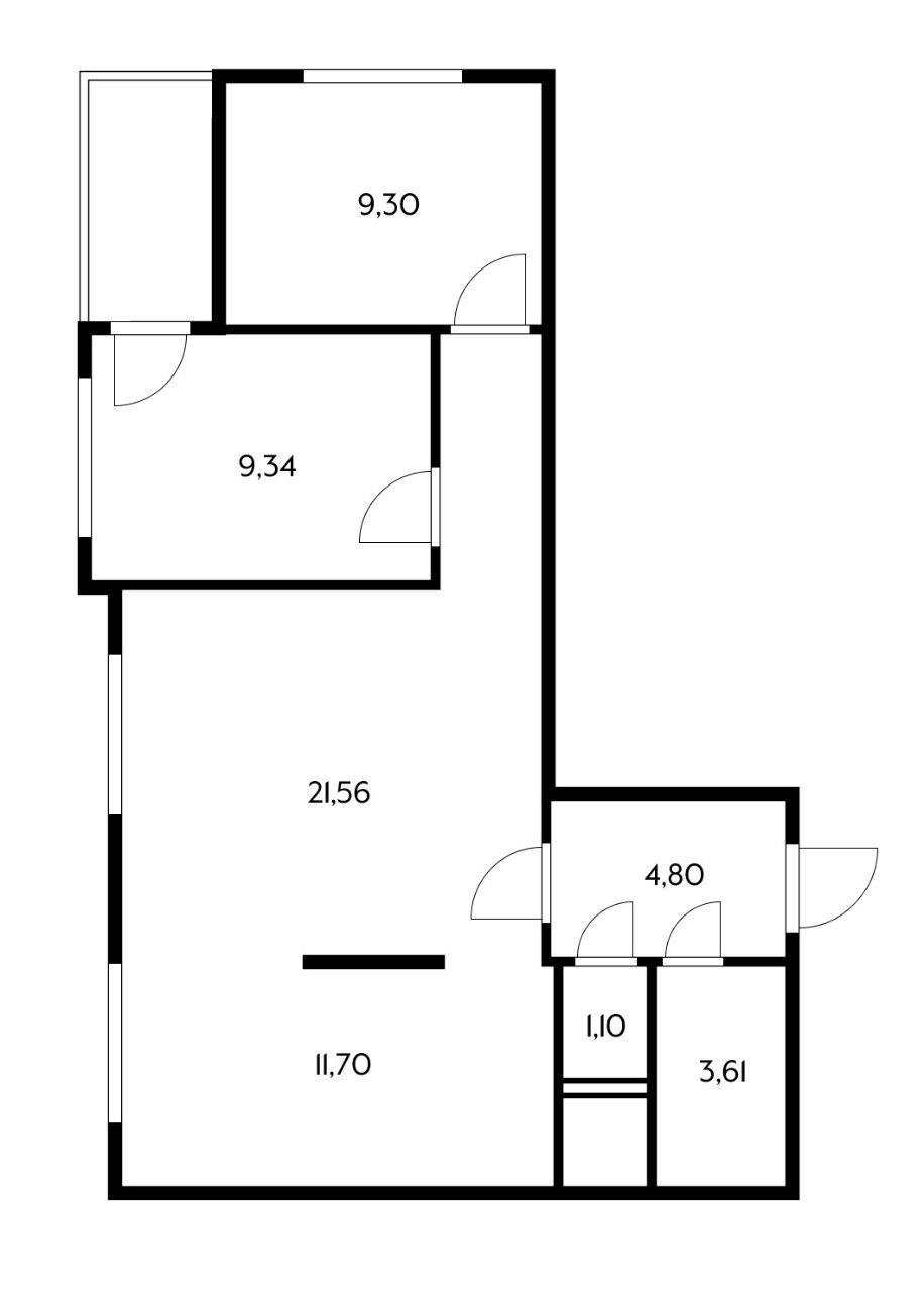 Фото №3: 2-комнатная квартира 63 м² - Краснодар, Прикубанский внутригородской округ, мкр. ЖК Губернский