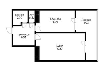 Фото №5: 1-комнатная квартира 53 м² - Краснодар, мкр. жилой комплекс Парусная Регата, ул. Автолюбителей, 1Дк2