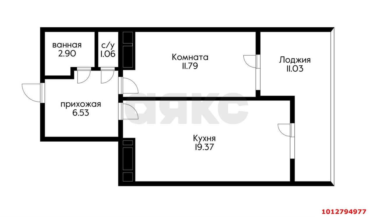 Фото №5: 1-комнатная квартира 53 м² - Краснодар, жилой комплекс Парусная Регата, ул. Автолюбителей, 1Дк2
