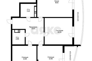 Фото №2: 3-комнатная квартира 83 м² - Краснодар, мкр. имени Петра Метальникова, ул. Петра Метальникова, 40