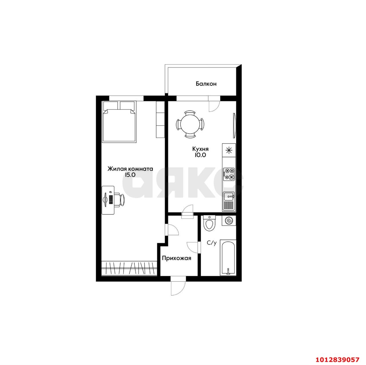 Фото №17: 1-комнатная квартира 31 м² - Российский, жилой комплекс Лучистый, ул. Шевкунова, 5