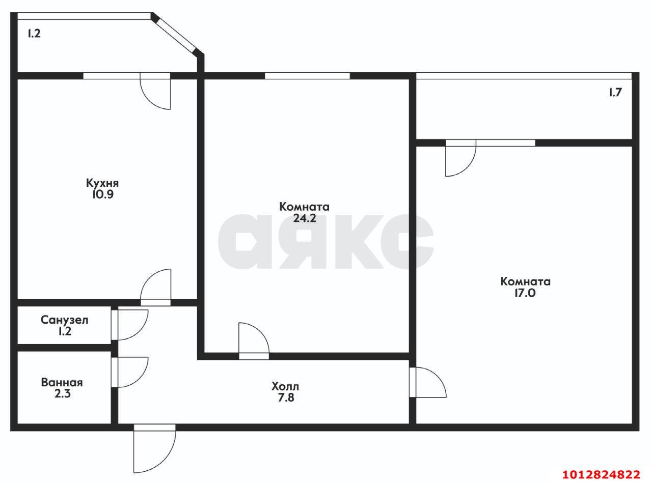 Фото №11: 2-комнатная квартира 55 м² - Краснодар, жилой комплекс Квартал № 6, ул. имени Героя Советского Союза Николая Воробьёва, 11