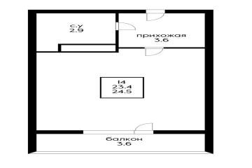 Фото №5: Студия 25 м² - Краснодар, мкр. жилой комплекс Дыхание, 