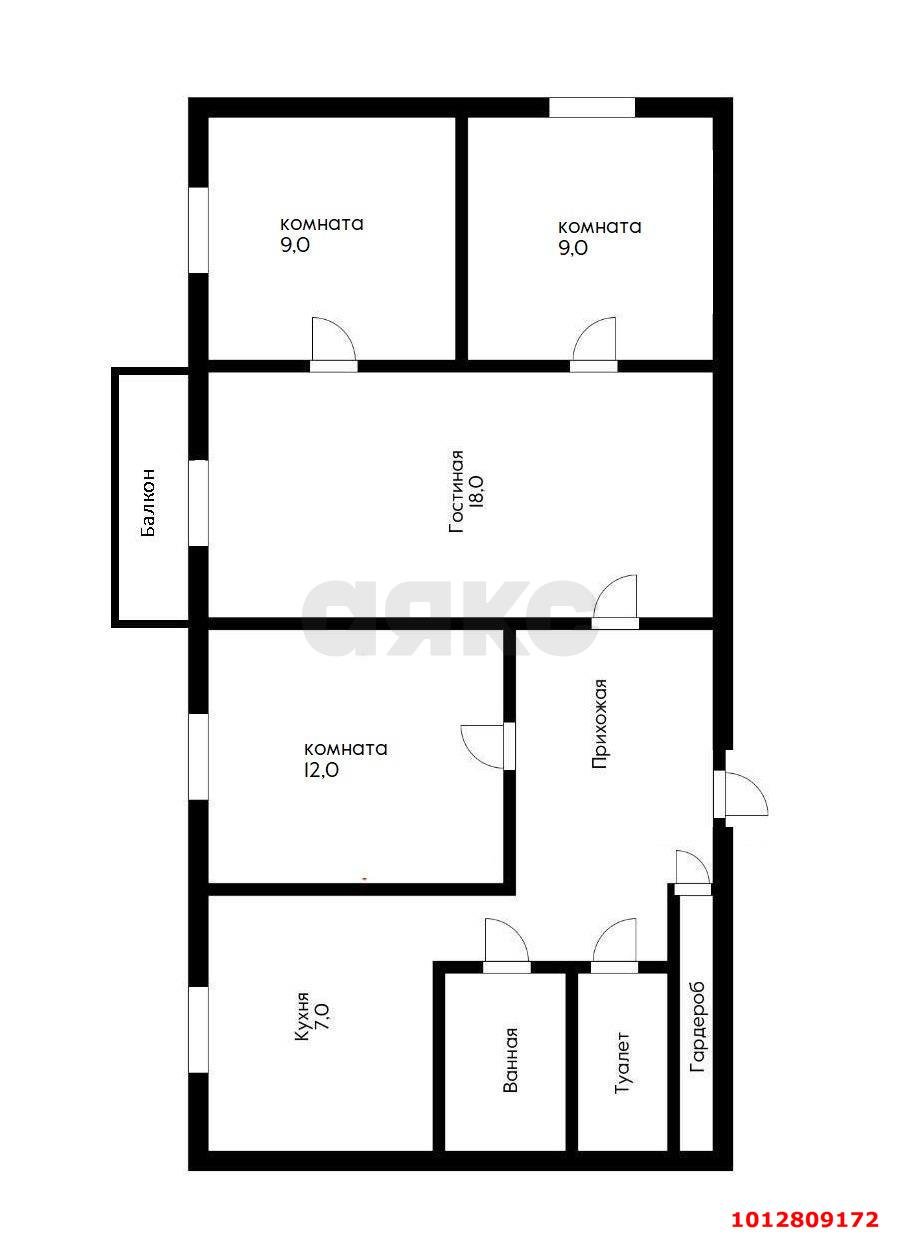 Фото №9: 3-комнатная квартира 60 м² - Краснодар, Фестивальный, ул. Яна Полуяна, 50
