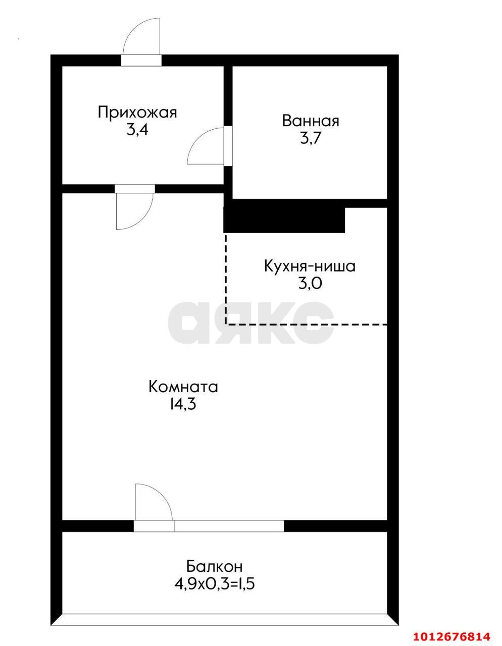 Фото №13: Студия 24 м² - Краснодар, жилой комплекс Ракурс, ул. имени Героя Ростовского, 8