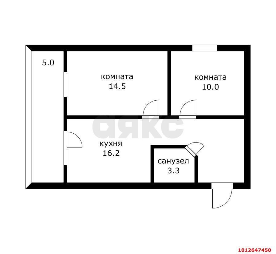 Фото №17: 2-комнатная квартира 44 м² - Российский, Прикубанский внутригородской округ, ул. Ратной Славы, 25