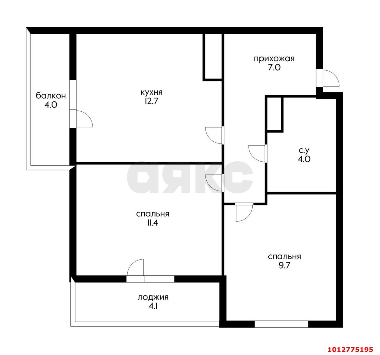 Фото №4: 2-комнатная квартира 57 м² - Краснодар, жилой комплекс Ракурс, ул. имени Героя Ростовского, 8
