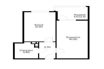 Фото №3: 1-комнатная квартира 39 м² - Южный, мкр. жилой комплекс История-2, ул. Казачья, 4к2
