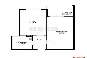 Фото №3: 1-комнатная квартира 39 м² - Южный, мкр. жилой комплекс История-2, ул. Казачья, 4к2
