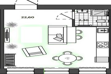 Фото №1: Студия 24 м² - Яблоновский, ул. Связи, 9
