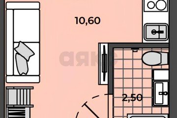 Фото №1: Студия 13 м² - Яблоновский, ул. Связи, 9