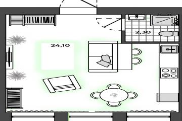 Фото №1: Студия 26 м² - Яблоновский, ул. Связи, 9