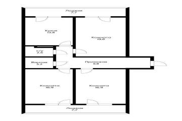 Фото №2: 3-комнатная квартира 89 м² - Краснодар, мкр. Камвольно-суконный Комбинат, ул. Магистральная, 11к1