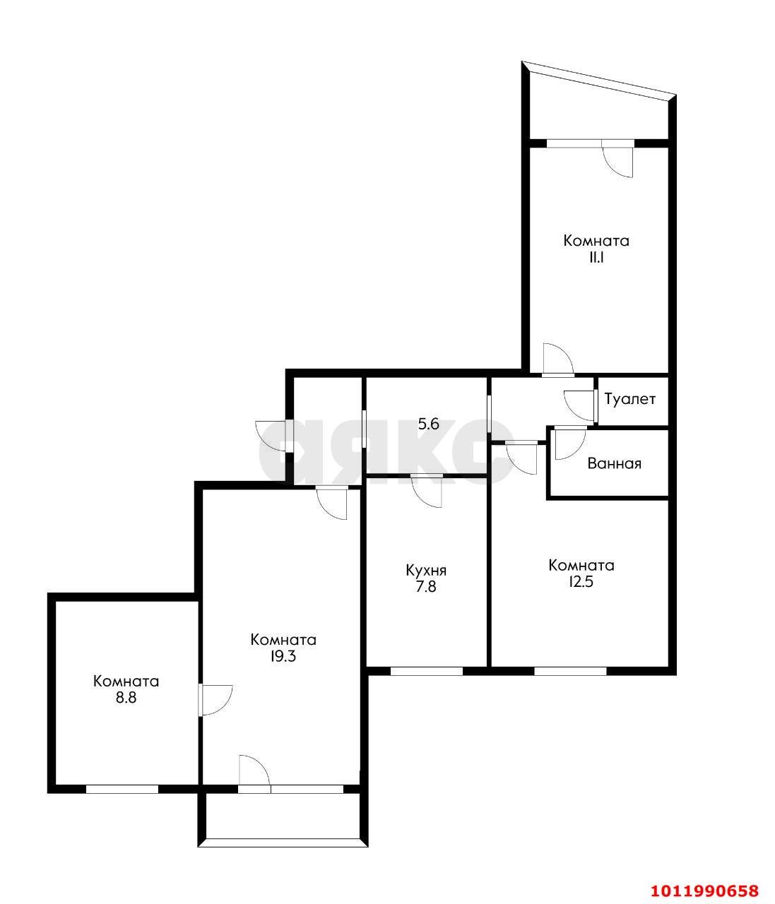 Фото №17: 4-комнатная квартира 79 м² - Краснодар, Прикубанский внутригородской округ, Калинино, мкр. Краевая Клиническая Больница, ул. 1 Мая, 234