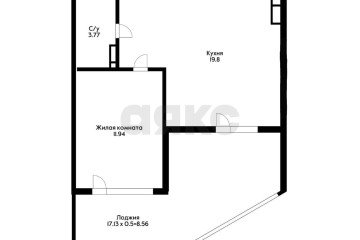 Фото №2: 1-комнатная квартира 44 м² - Краснодар, мкр. Любимово, 16