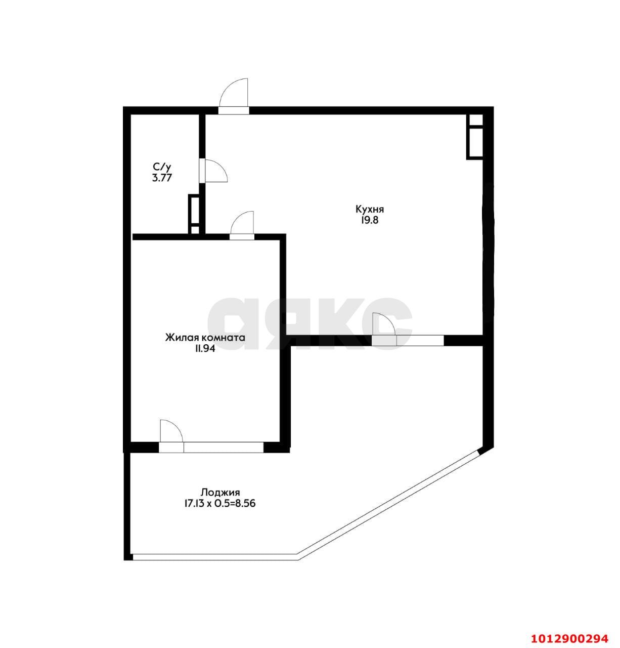 Фото №2: 1-комнатная квартира 44 м² - Краснодар, Любимово, 16