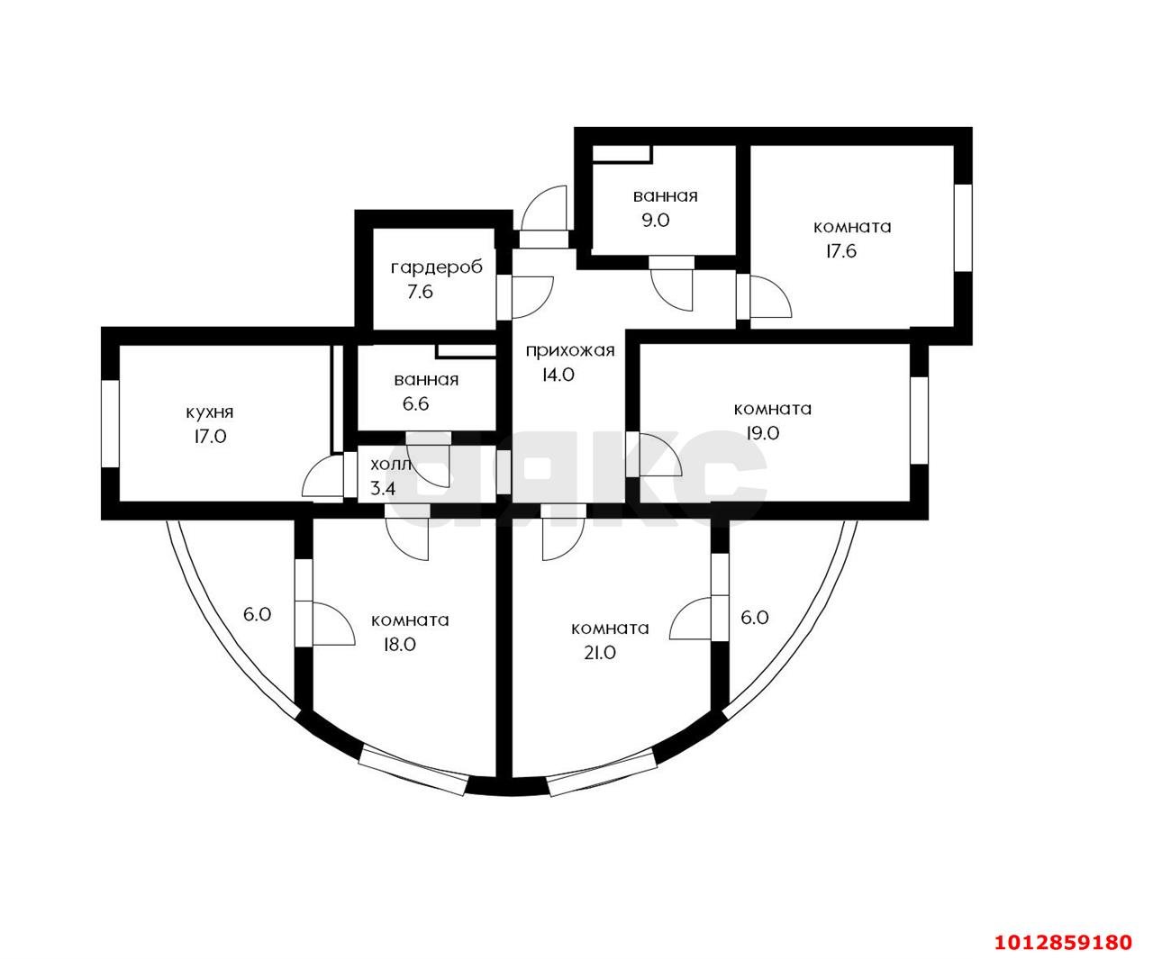 Фото №15: 4-комнатная квартира 136 м² - Краснодар, Центральный, ул. Кубанская Набережная, 31/1