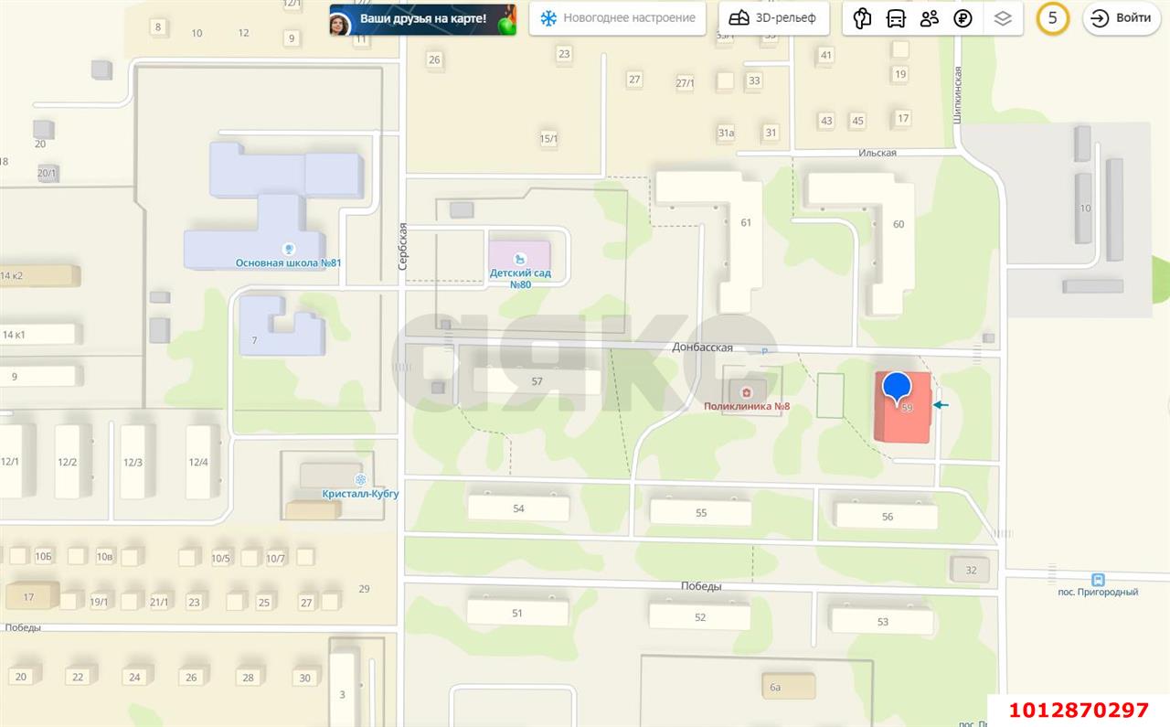 Фото №3: 2-комнатная квартира 59 м² - Знаменский, СНТ Автомобилист-2, ул. Клубничная, 85