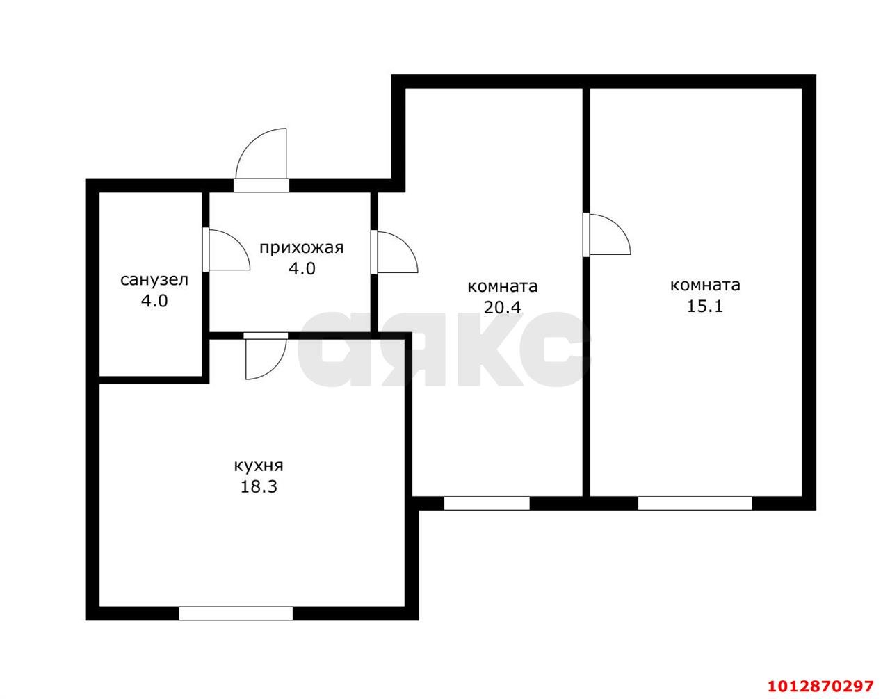Фото №11: 2-комнатная квартира 59 м² - Пригородный, Карасунский внутригородской округ, мкр. Алтайский, ул. Донбасская, 8