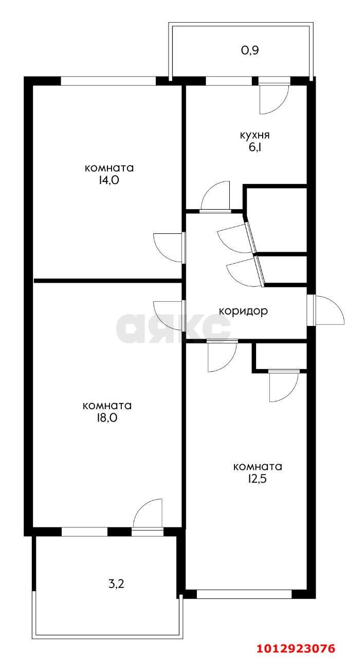 Фото №12: 3-комнатная квартира 63 м² - Краснодар, имени Маршала Жукова, ул. Кореновская, 9