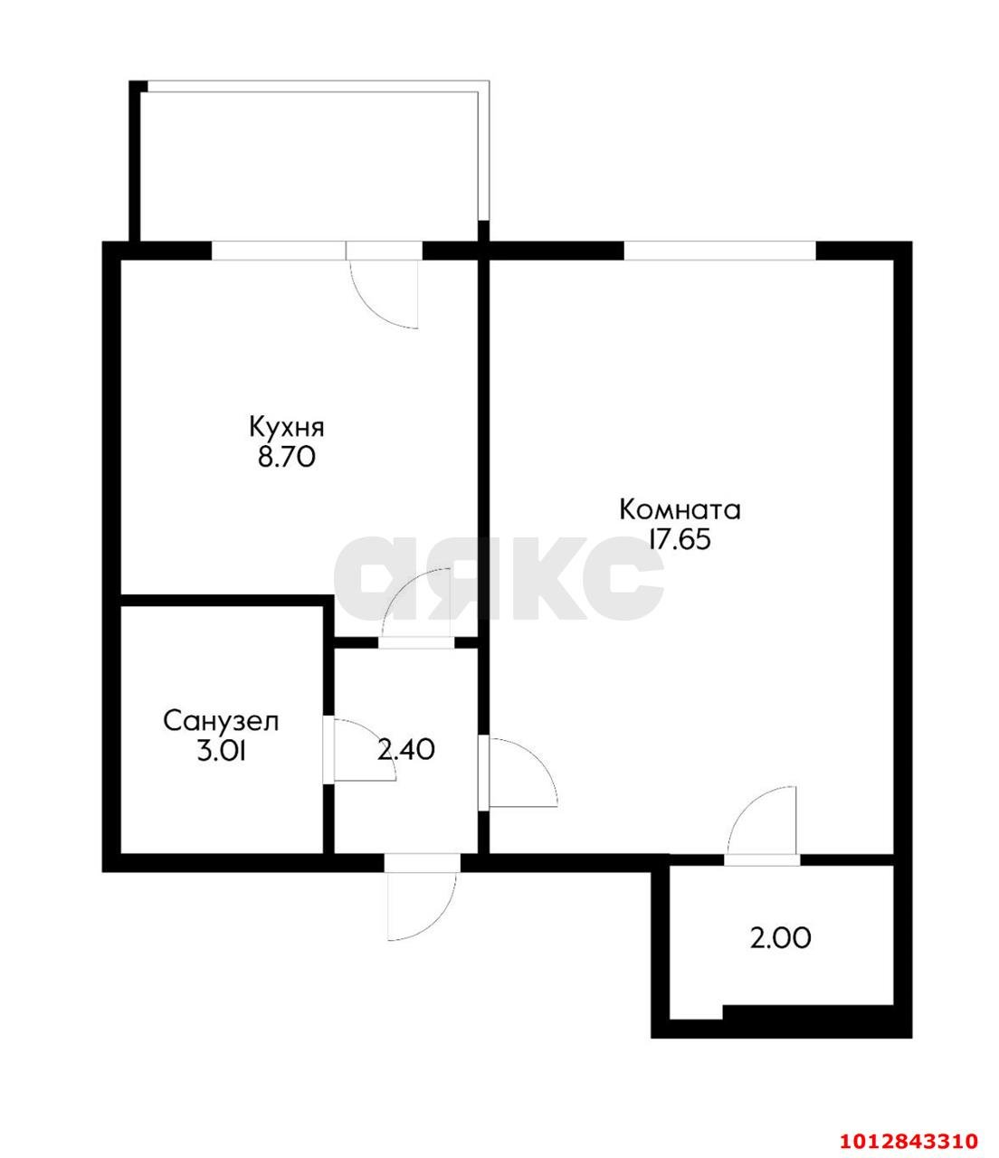 Фото №8: 1-комнатная квартира 36 м² - Краснодар, Краевая Клиническая Больница, ул. Восточно-Кругликовская, 47/2