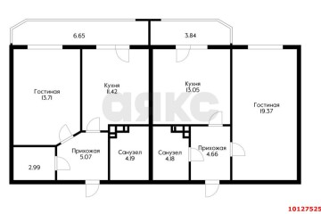 Фото №5: 1-комнатная квартира 40 м² - Краснодар, мкр. Восточно-Кругликовский, ул. Генерала Трошева, 47