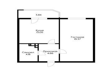 Фото №3: 1-комнатная квартира 40 м² - Краснодар, мкр. Восточно-Кругликовский, ул. Генерала Трошева, 47