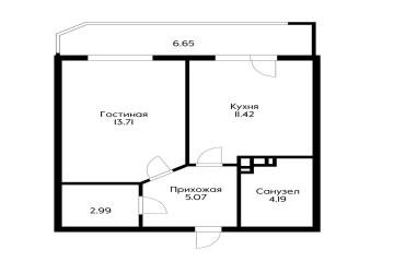 Фото №2: 1-комнатная квартира 43 м² - Краснодар, мкр. Восточно-Кругликовский, ул. им. Героя Яцкова И.В., 28