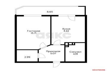 Фото №2: 1-комнатная квартира 43 м² - Краснодар, мкр. Восточно-Кругликовский, ул. им. Героя Яцкова И.В., 28