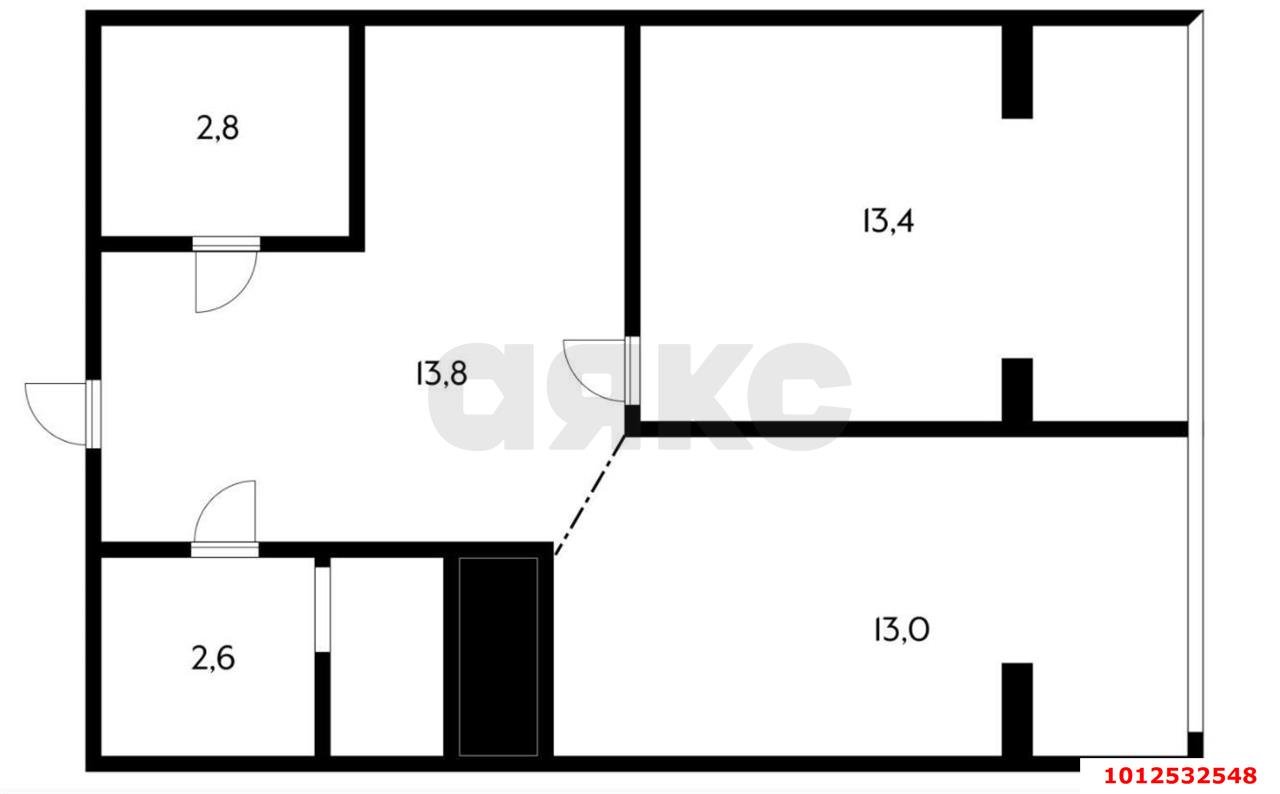 Фото №6: 1-комнатная квартира 47 м² - Краснодар, Гидростроителей, 