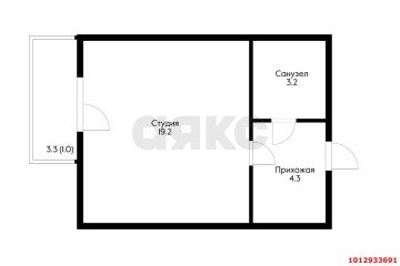 Фото №3: Студия 27 м² - Новая Адыгея, мкр. жилой комплекс Мега, ул. Бжегокайская, 90/5к1