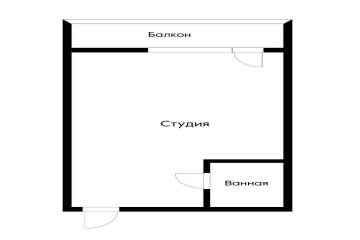 Фото №2: Студия 21 м² - Южный, ул. Войсковая, 8/2