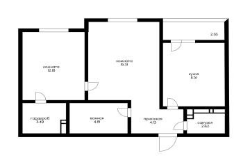 Фото №5: 2-комнатная квартира 56 м² - Краснодар, мкр. жилой комплекс Облака, ул. имени Генерала Корнилова, 9к2