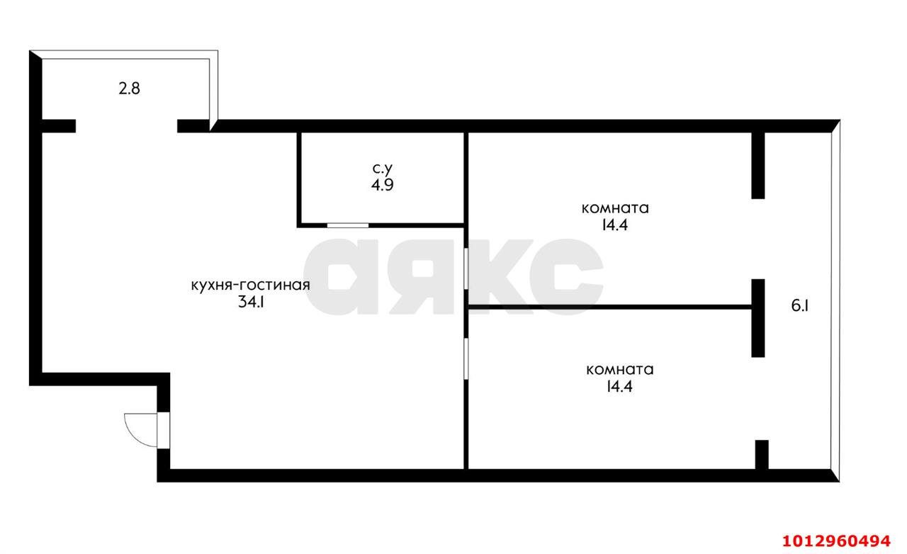 Фото №9: 2-комнатная квартира 76 м² - Краснодар, Поле Чудес, ул. имени Симиренко, 11