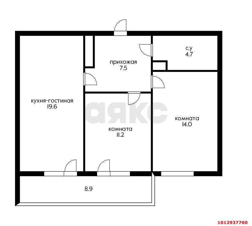 Фото №5: 2-комнатная квартира 66 м² - Краснодар, жилой комплекс Отражение, ул. Конгрессная, 41к1