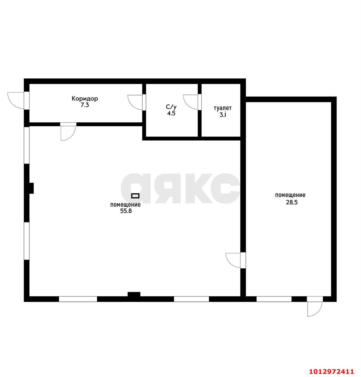 Фото №8: Коммерция 99 м² - Мысхако, мкр. жилой комплекс Стрибог, ул. Шоссейная, 29