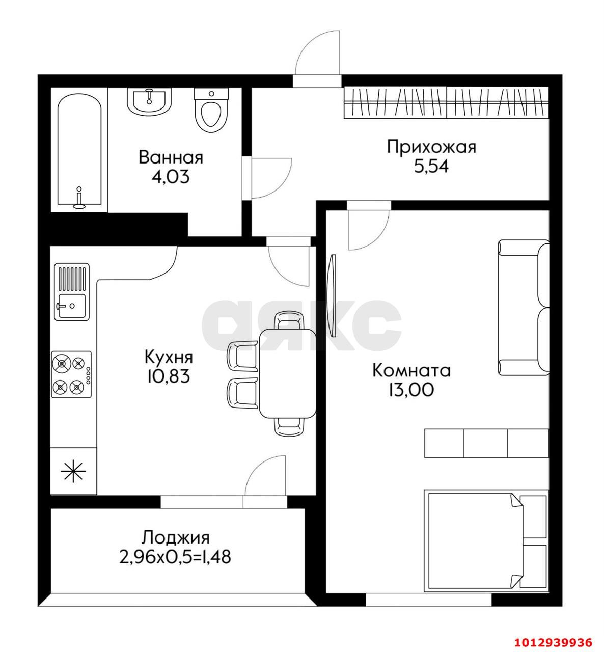 Фото №17: 1-комнатная квартира 36 м² - Краснодар, жилой комплекс Новые Сезоны, ул. Скандинавская, 1к5