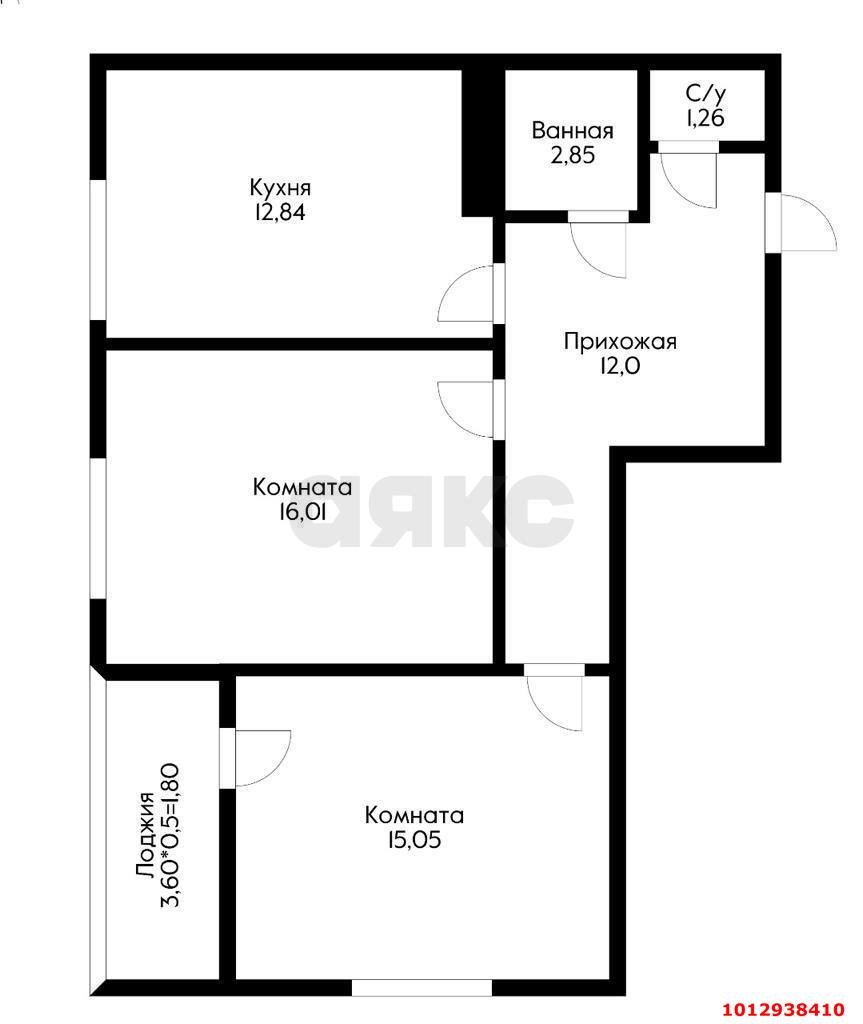 Фото №1: 2-комнатная квартира 64 м² - Краснодар, жилой комплекс Олимп, ул. Домбайская, 10/2