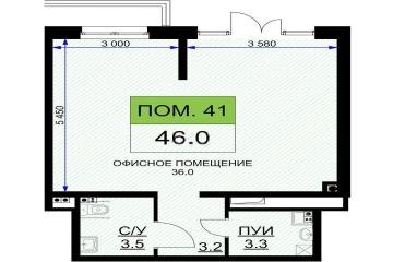 Фото №5: Коммерция 46 м² - Краснодар, мкр. жилой комплекс Ракурс, ул. имени Героя Ростовского, 8
