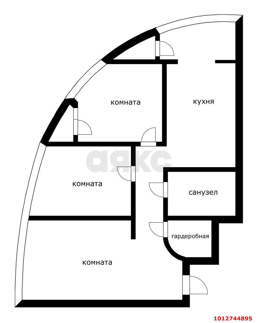 Фото №4: 3-комнатная квартира 108 м² - Краснодар, Центральный, ул. Кубанская Набережная, 39