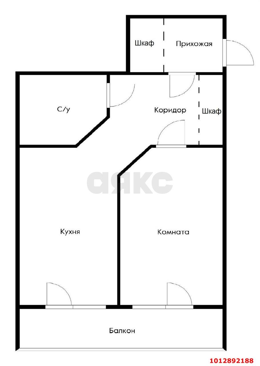 Фото №8: 1-комнатная квартира 44 м² - Краснодар, Музыкальный, ул. Агрохимическая, 86