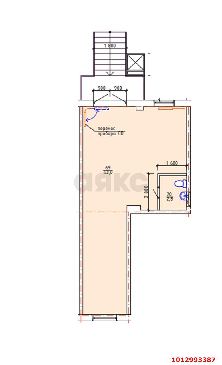 Фото №6: Коммерция 46 м² - Краснодар, Прикубанский внутригородской округ, мкр. Московский, ул. Карякина, 18