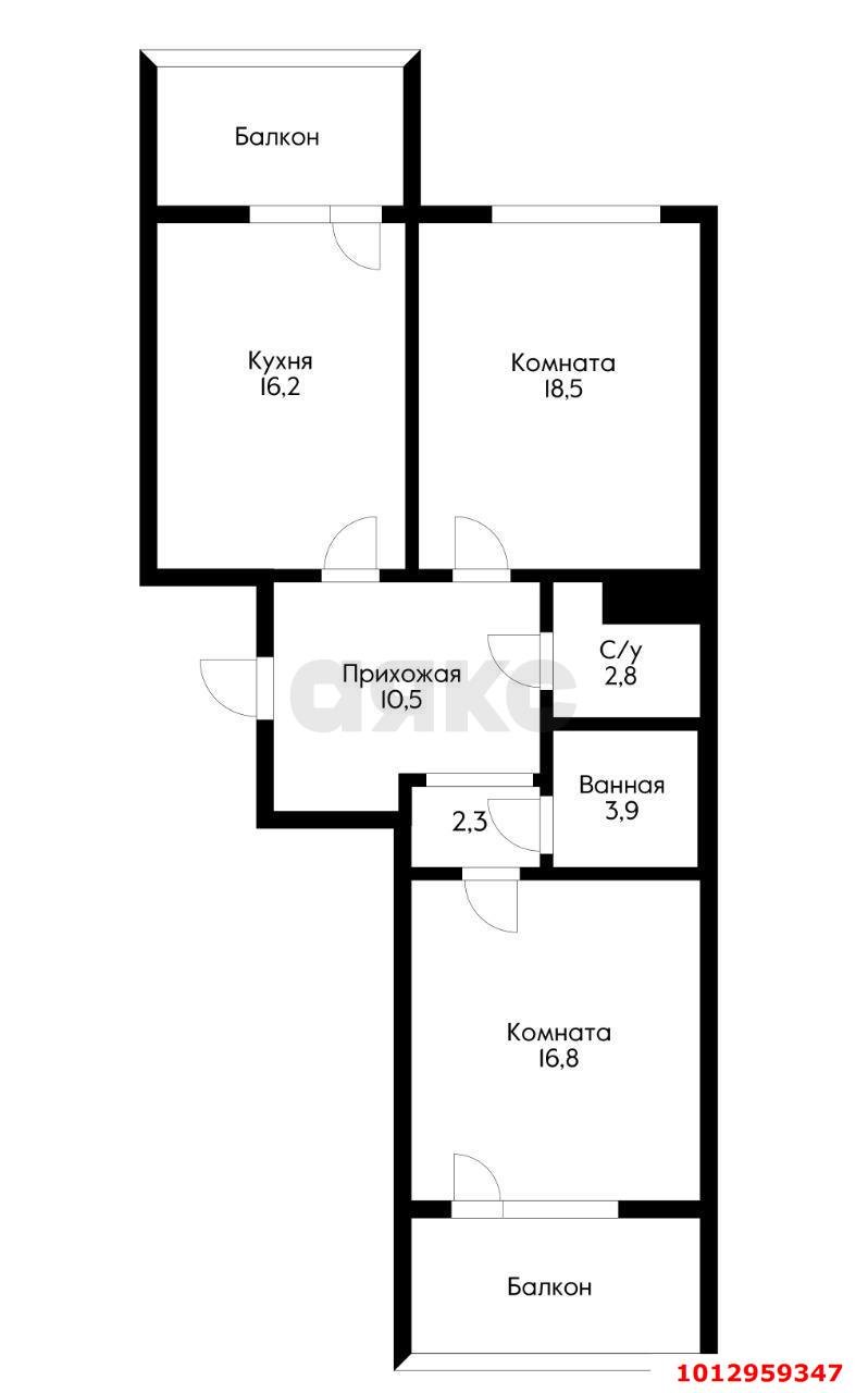 Фото №6: 2-комнатная квартира 77 м² - Краснодар, жилой комплекс Тургенев, ул. Дальняя, 8к1
