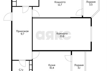 Фото №2: 2-комнатная квартира 60 м² - Краснодар, мкр. жилой комплекс Сказка Град, ул. имени В.Н. Мачуги, 166Ак2